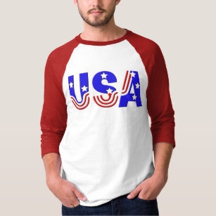 Men's Baseball Jersey - USA in Stars & Stripes T-Shirt