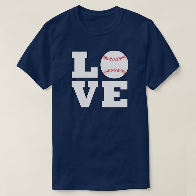 Mens Baseball LOVE Player or Coach Sports Team T-Shirt (Design Front)