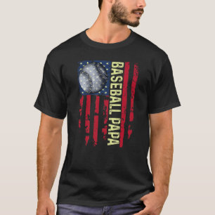 Mens Baseball Papa Coach Father's Day 2022 T-Shirt
