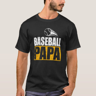 Mens Baseball Papa Coach Fathers Day Grandpa For M T-Shirt