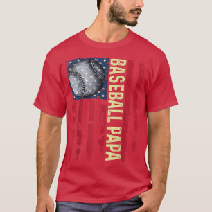 Mens Baseball Papa Tee Coach Fathers Day 2022