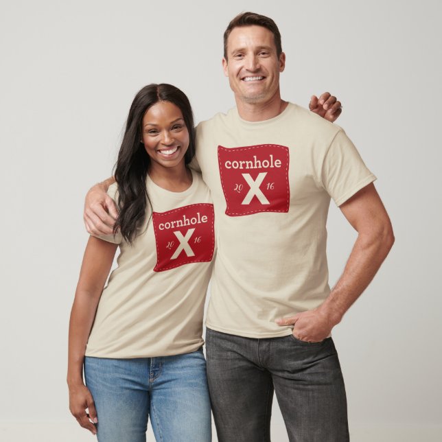 Men's Baseball T Red Cornhole T-Shirt (Unisex)