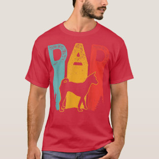 Mens Basenji dog owner funny pet loverRETRO DAD AR T-Shirt
