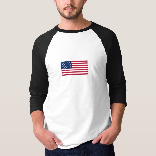 Men's Basic 3/4 Sleeve Raglan T-Shirt (Front)