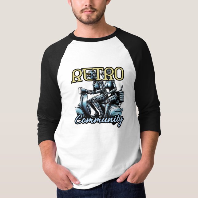 Men's Basic 3/4 Sleeve Raglan T-Shirt (Front)