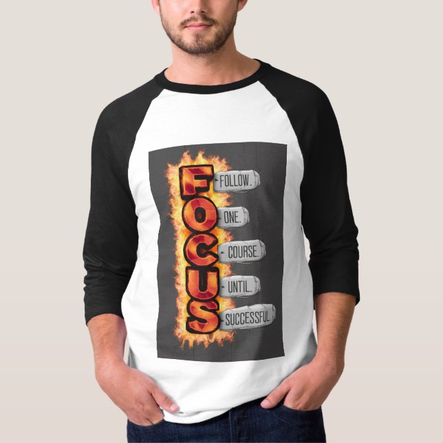 Men's Basic 3/4 Sleeve Raglan T-Shirt (Front)