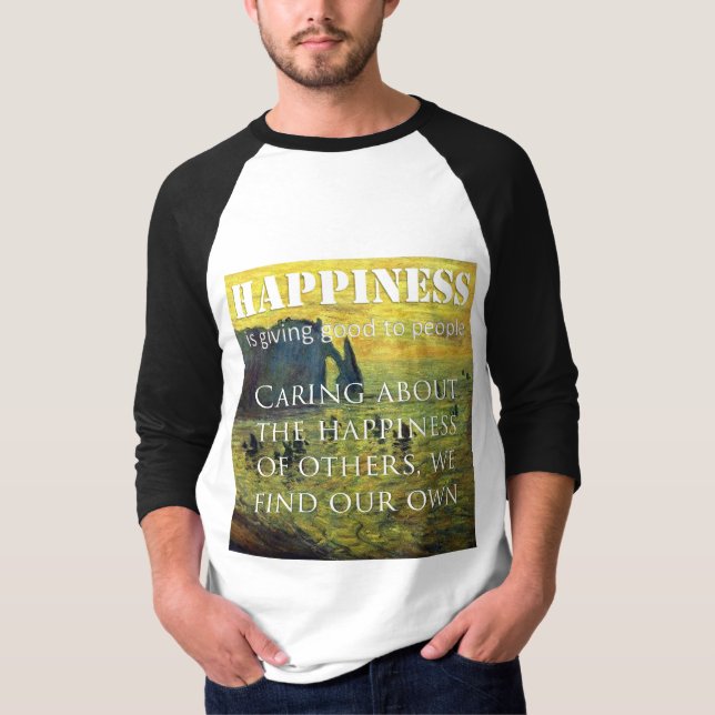 Men's Basic 3/4 Sleeve Raglan T-Shirt (Front)