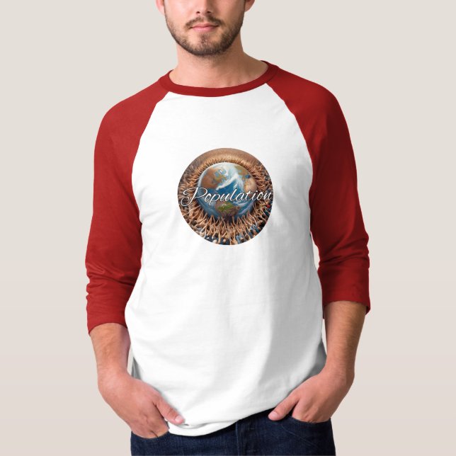 Men's Basic 3/4 Sleeve Raglan T-Shirt (Front)