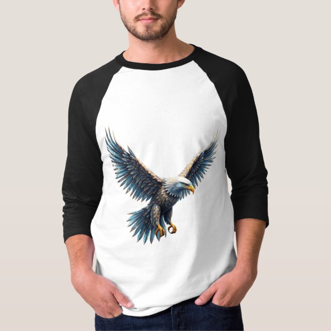 Men's Basic 3/4 Sleeve Raglan T-Shirt (Front)