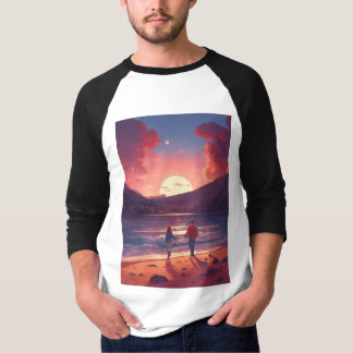 Men's Basic 3/4 Sleeve Raglan T-Shirt