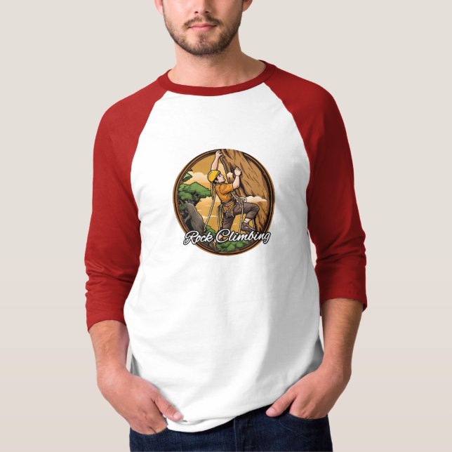Men's Basic 3/4 Sleeve Raglan T-Shirt (Front)