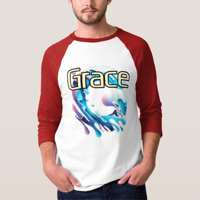 Men's Basic 3/4 Sleeve Raglan T-Shirt (Front)