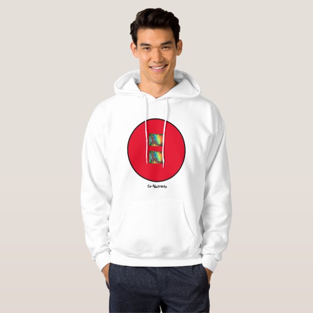 Mens Basic Hooded Shirt "Flow Orange/Red" (Front Full)