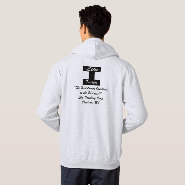 Men's Basic Hooded Sweatshirt with Like Logo (Back Full)