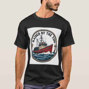 Men's Basic "Raised by the Tide" Graphic T-Shirt