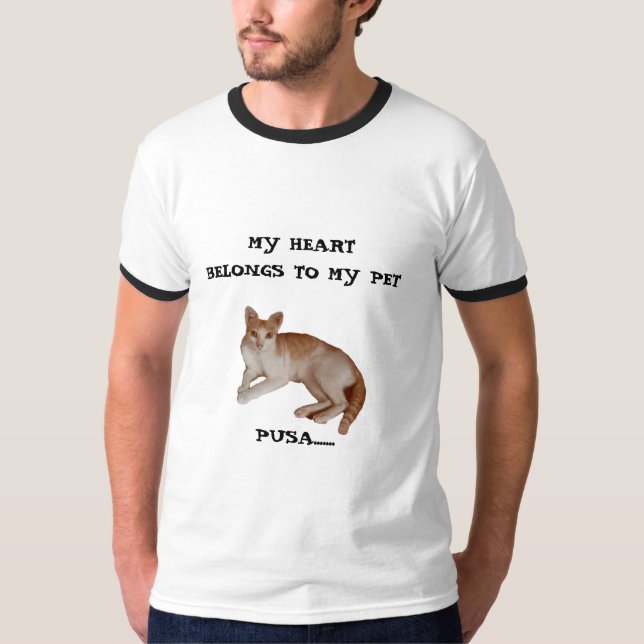 Men's Basic Ringer T-Shirt with Contrasting Neckli (Front)