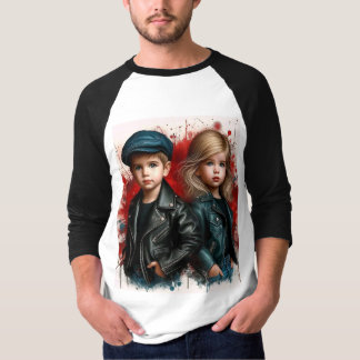 "Men's Basic Sleeve Raglan T-Shirt - Romantic Love