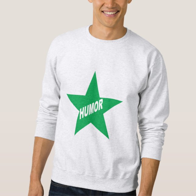 Men's Basic Sweatshirt ash HUMOR STAR (Front)
