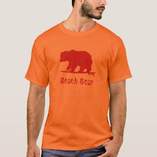 Men's Basic T-Shirt, Beach bear design T-Shirt