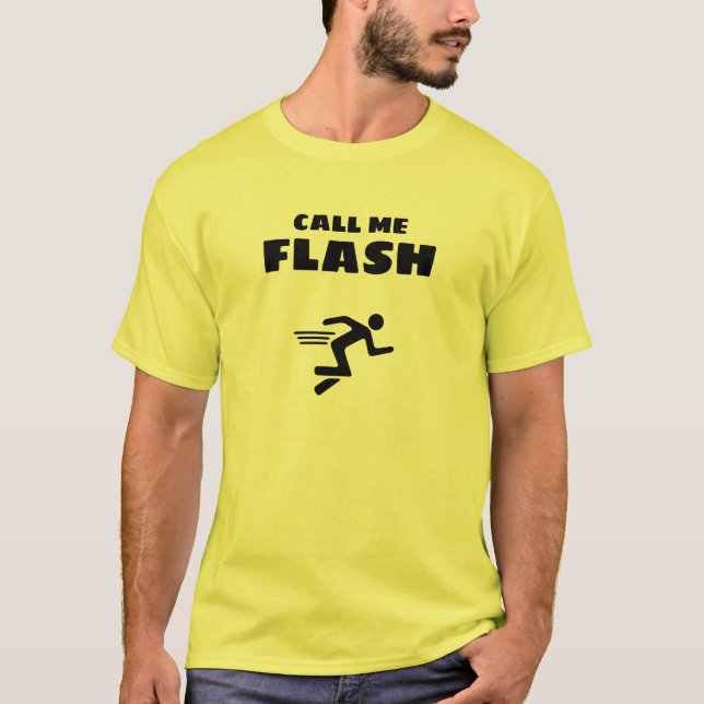 Men's Basic T-Shirt | Call Me Flash (Front)