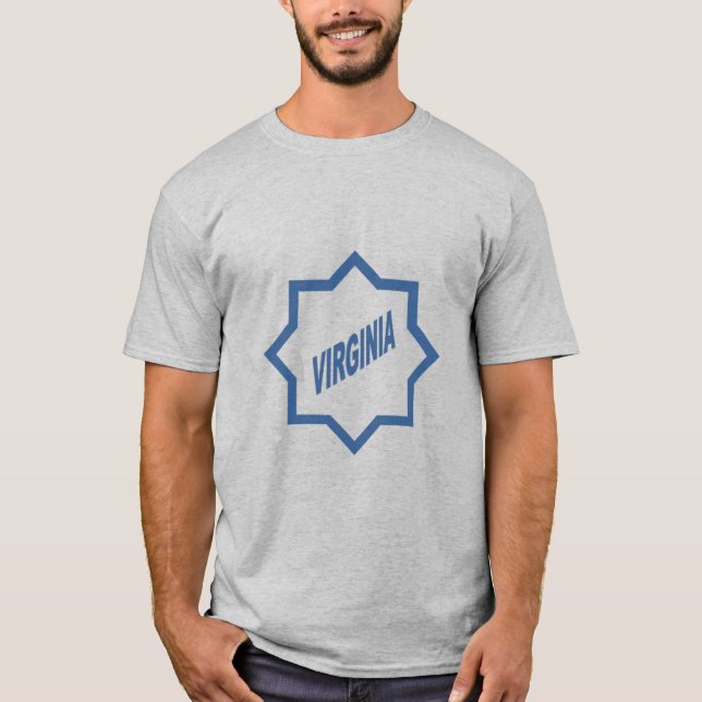 Men's Basic T-Shirt grey  VIRGINIA (Front)