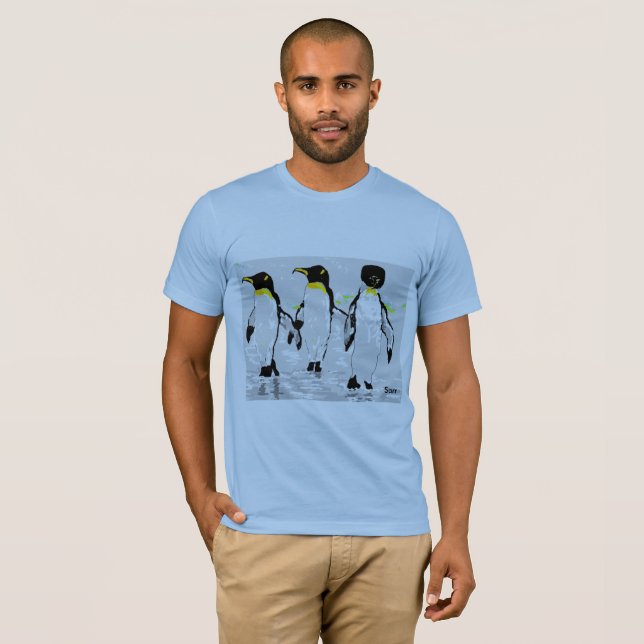 Men's Basic T-Shirt    Penguins (Front Full)