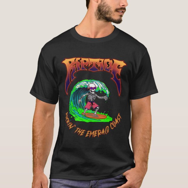 Men's Basic T-Shirt RIPTIDE Surfer Logo (Front)