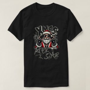 Men's Basic T-Shirt Santa Claus Rock Star T-Shirt