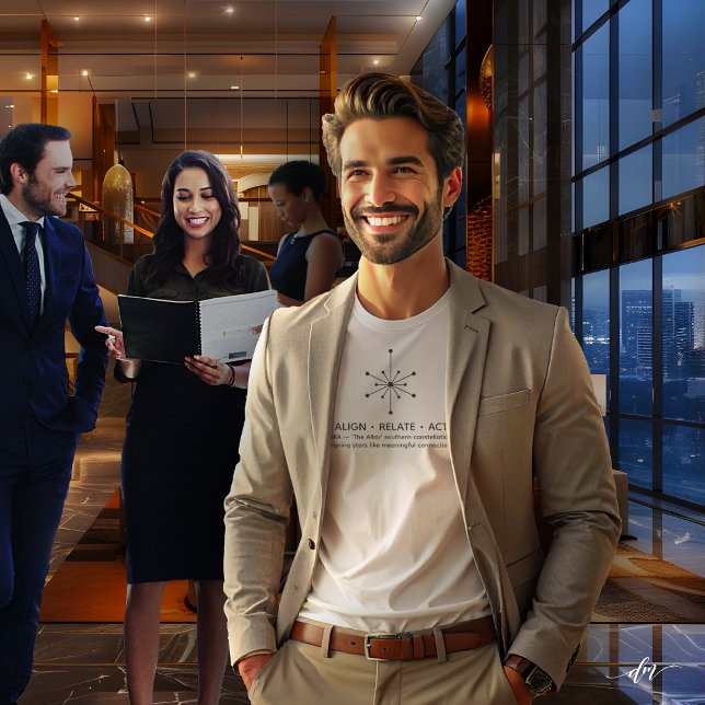 Men's Basic T-Shirt Tri-Blend Shirt (Luxury t-shirt with logo & tagline in executive lounge, networking & brand impact)