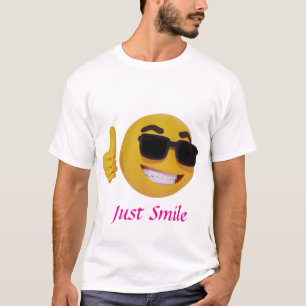 Men's Basic T-Shirt with smile Emoji