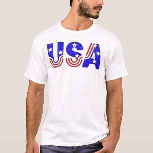Men's Basic Tee - USA in Stars & Stripes