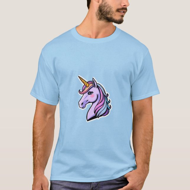 Mens basic unicorn t shirt  (Front)