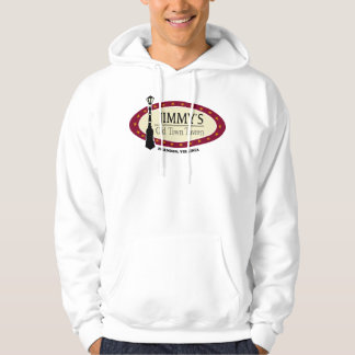 Men's Basic White Hooded Sweatshirt JOTT Logo
