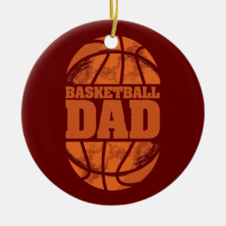 Mens Basketball Dad Father's Day for Basketball Ceramic Tree Decoration