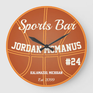 Men's Basketball Sports Bar Clock Sign
