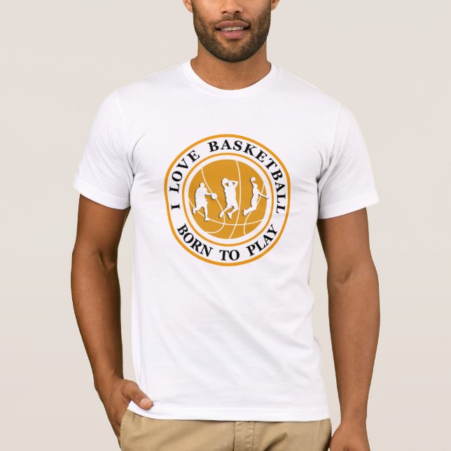 Men's Basketball Theme T-Shirt (Front)