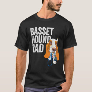 Mens Basset Hound Dad Funny Cute Dog Lover Gift T T-Shirt