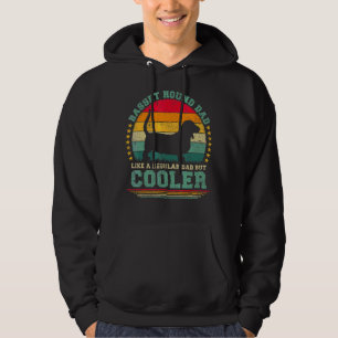 Mens Basset Hound Dad Like A Regular Dad But Coole Hoodie