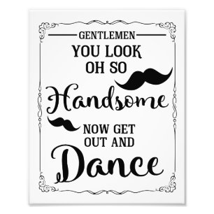 mens bathroom wedding sign