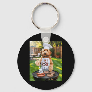 Mens Bbq Barbecue Pet The Cook Dog Dad Meme Key Ring