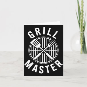 Mens bbq grill master backyard barbecue smoke king card