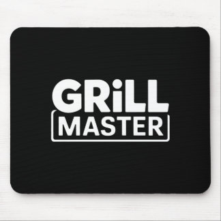 Mens bbq grill master backyard barbecue smoke king mouse mat