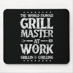 Mens Bbq Grillmaster Funny The World Famous Grill  Mouse Mat