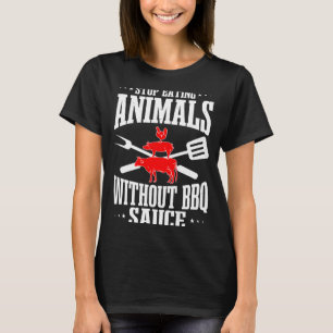 Mens bbq lover grilling barbecue chef brisket cook T-Shirt