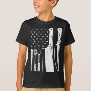 Mens bbq usa flag patriotic fourth of july master T-Shirt