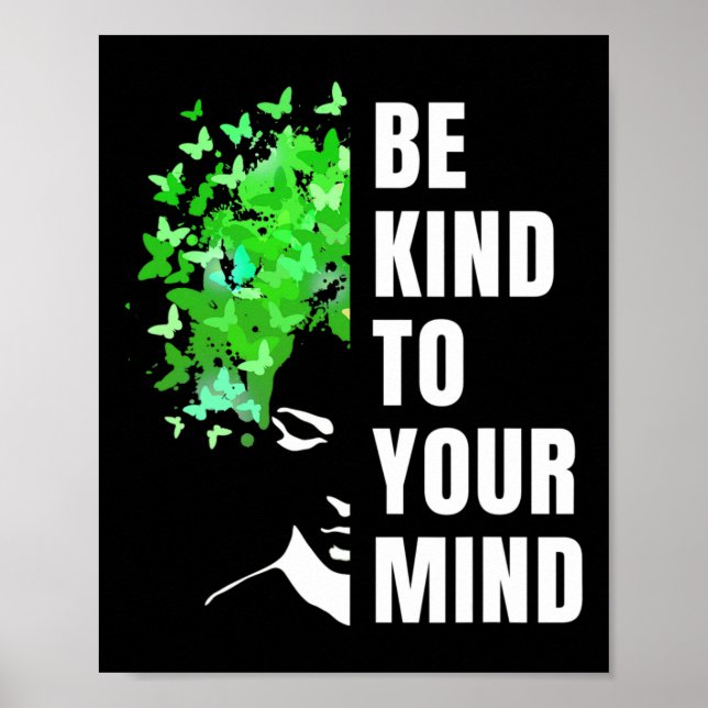 Mens Be Kind to Your Mind  Mental Health Awareness Poster (Front)