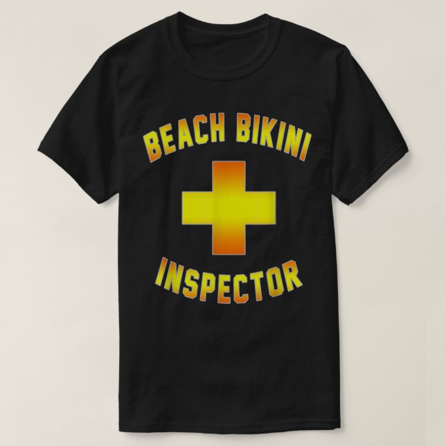Mens Beach Bikini Inspector Hot Swimming Pool Ocea T-Shirt (Design Front)