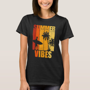 Mens Beach Florida Summer Vibes Retro Tropical Sur T-Shirt