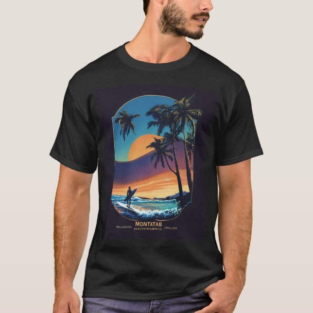 Mens beach theme tshirt  (Front)
