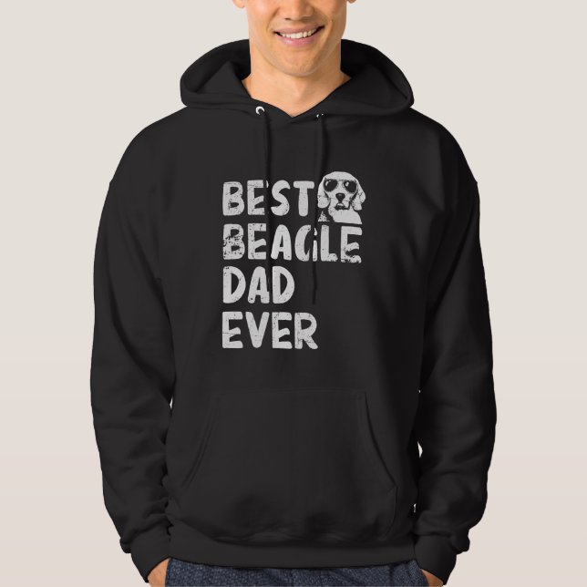 Mens Beagle Dad Best Beagle Dad Ever  Dog Fathers  Hoodie (Front)